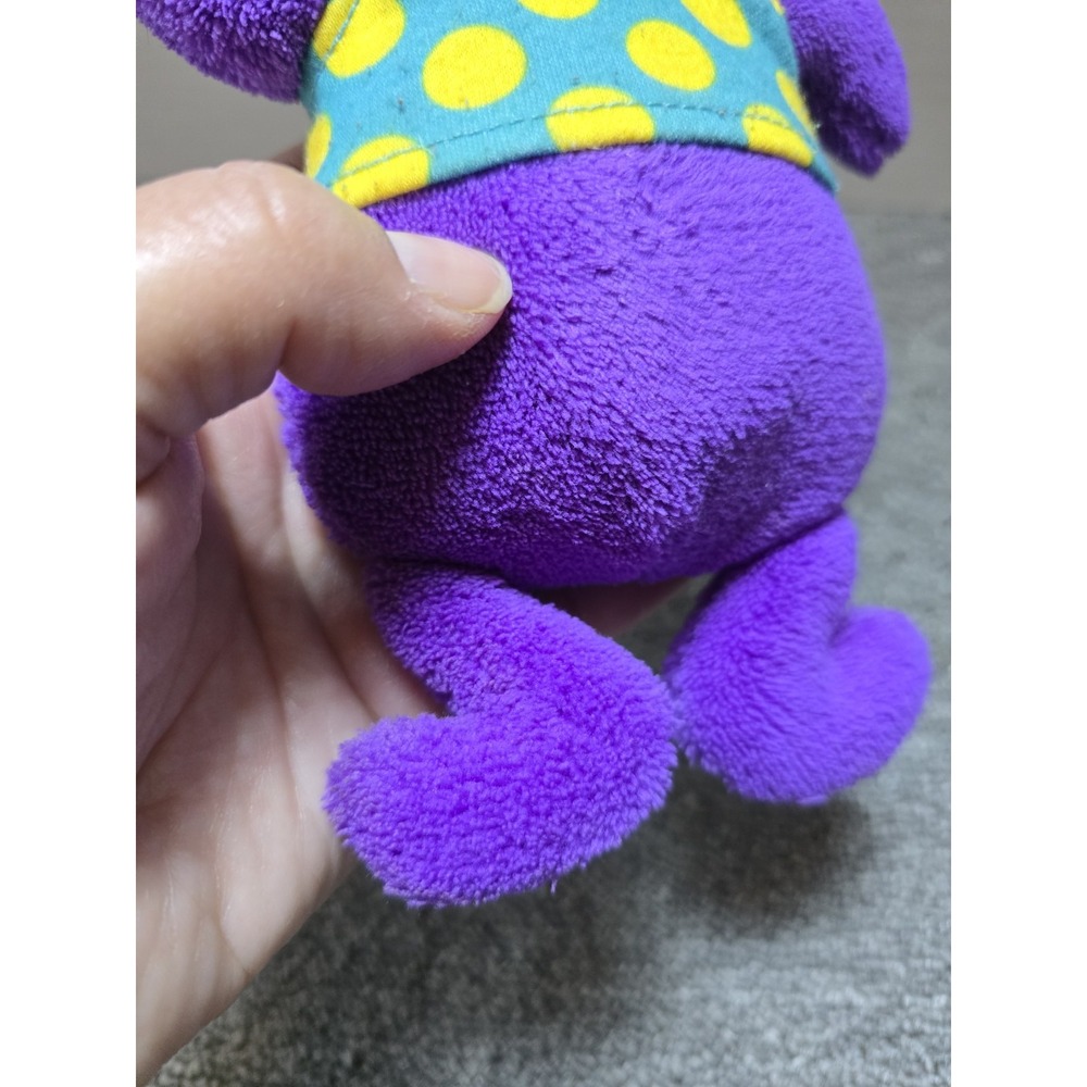 Sing A Ma Jigs Plush Purple Doll Blue Lips Polka Dot Shirt Sing A Ma Ling Tested - Picture 7 of 9